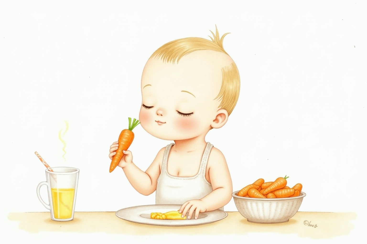 Baby self-feeding finger foods BLW