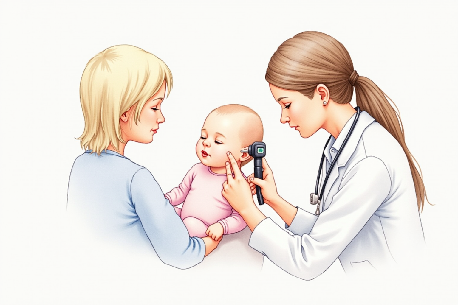 Newborn hearing screening illustration