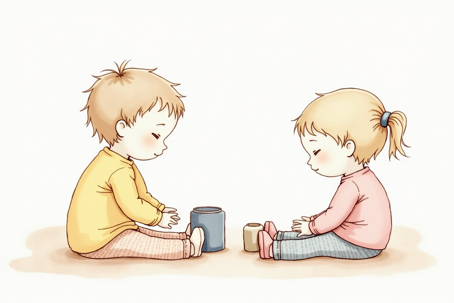 Parallel play between toddlers